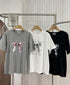 Casual Pearl Decor Women T-Shirts